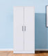 71" White Tall Two Door Closet